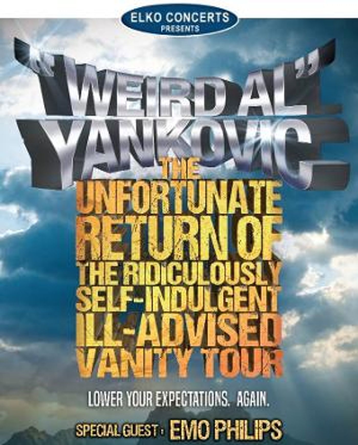 WEIRD AL: THE UNFORTUNATE RETURN OF THE RIDICULOUSLY SELF-INDULGENT, ILL-ADVISED VANITY TOUR Announced at King Center  Image