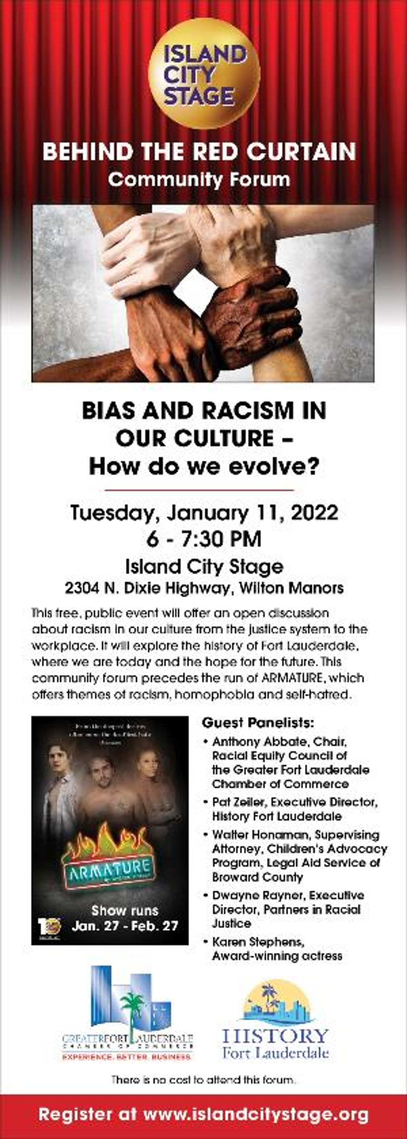 Island City Stage Presents A BEHIND THE RED CURTAIN Free Public Forum On January 11  Image