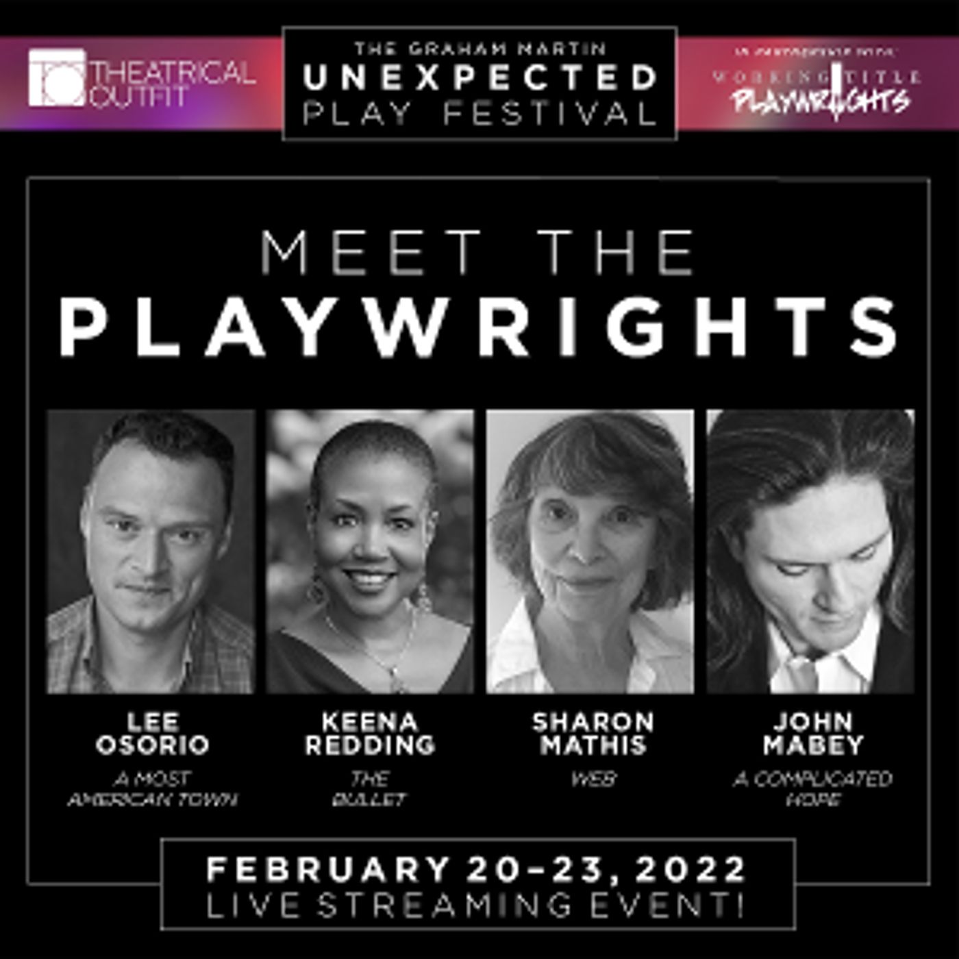 Theatrical Outfit & Working Title Playwrights Present The Graham Martin UNEXPECTED PLAY FESTIVAL Next Month  Image