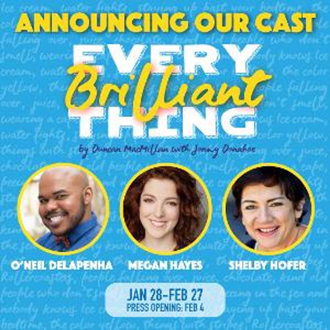 Horizon Theatre Company 38th Season Begins With EVERY BRILLIANT THING  Image