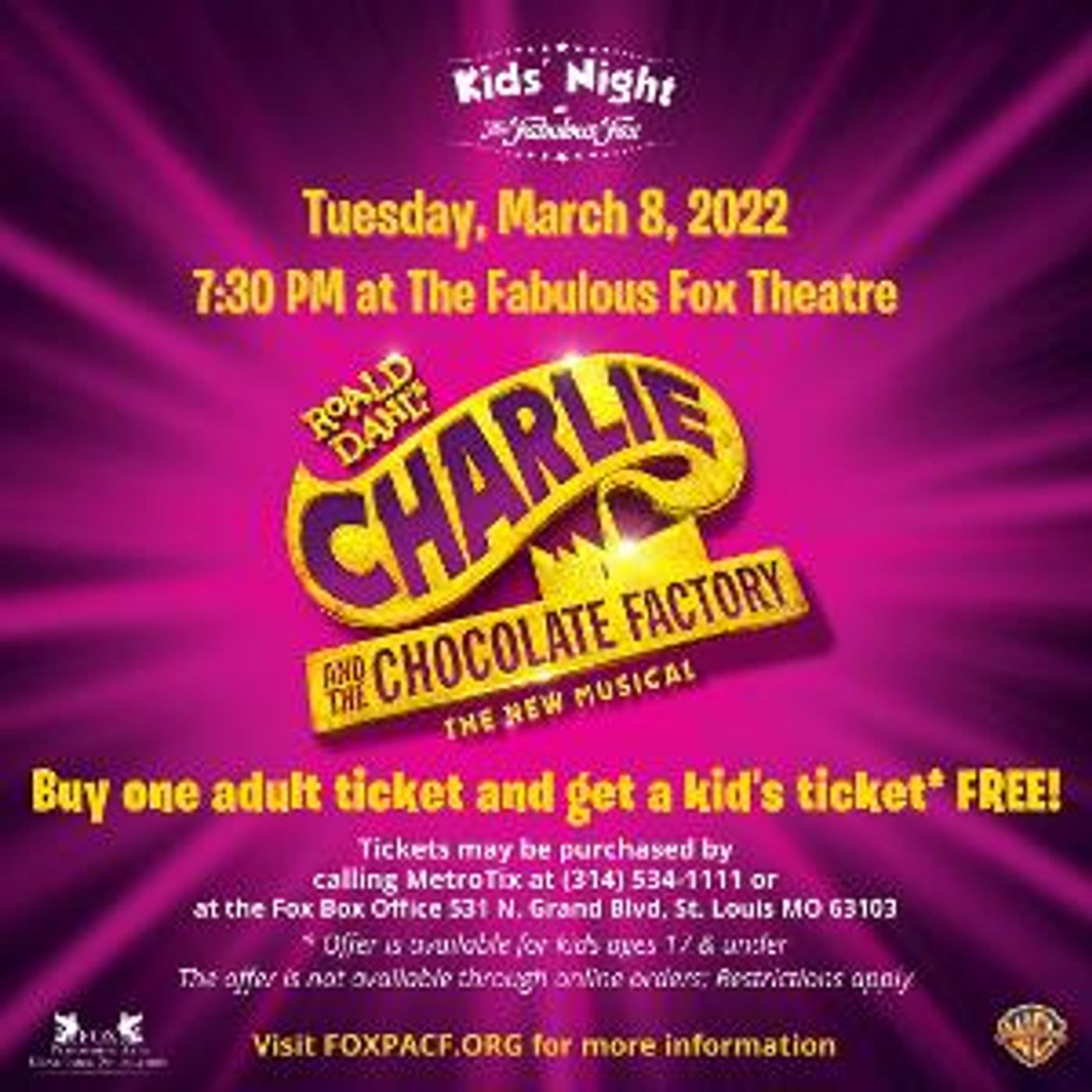 18th Kids' Night Announced At The Fabulous Fox, March 8  Image