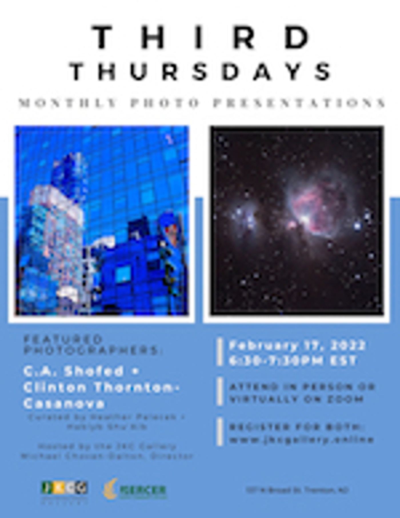 Trenton's JKC Gallery Presents THIRD THURSDAYS Free Photography Talk  Image