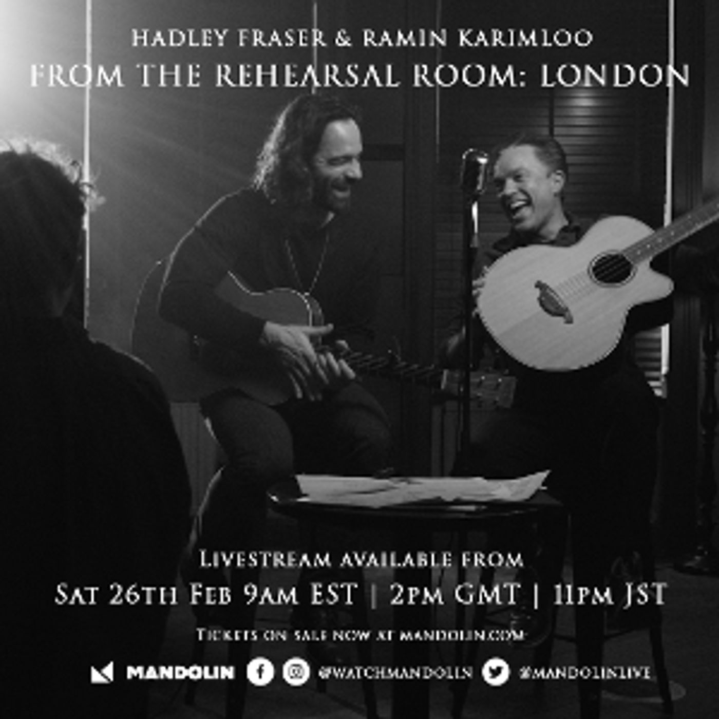 Ramin Karimloo and Hadley Fraser's FROM THE REHEARSAL ROOM: LONDON Will Stream Live This Week  Image