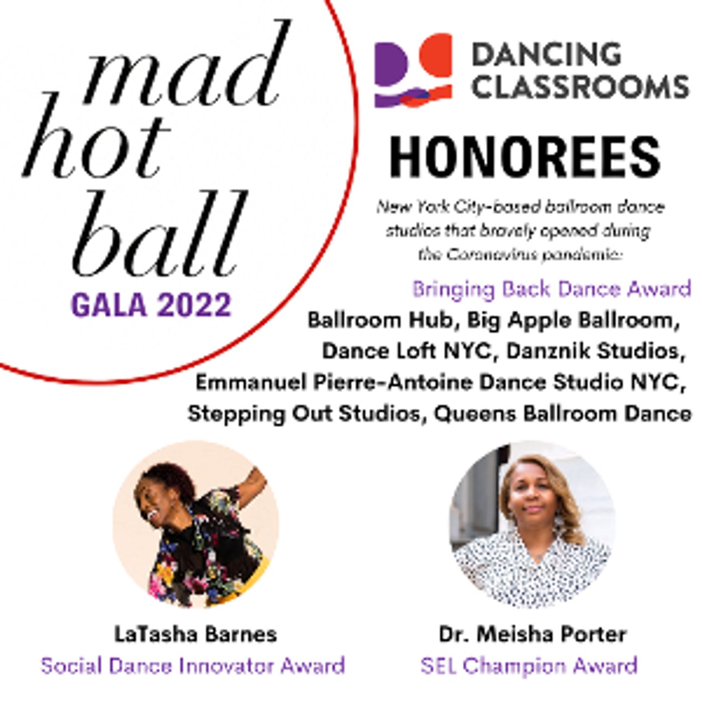 Honorees Announced For MAD HOT BALL 2022  Image