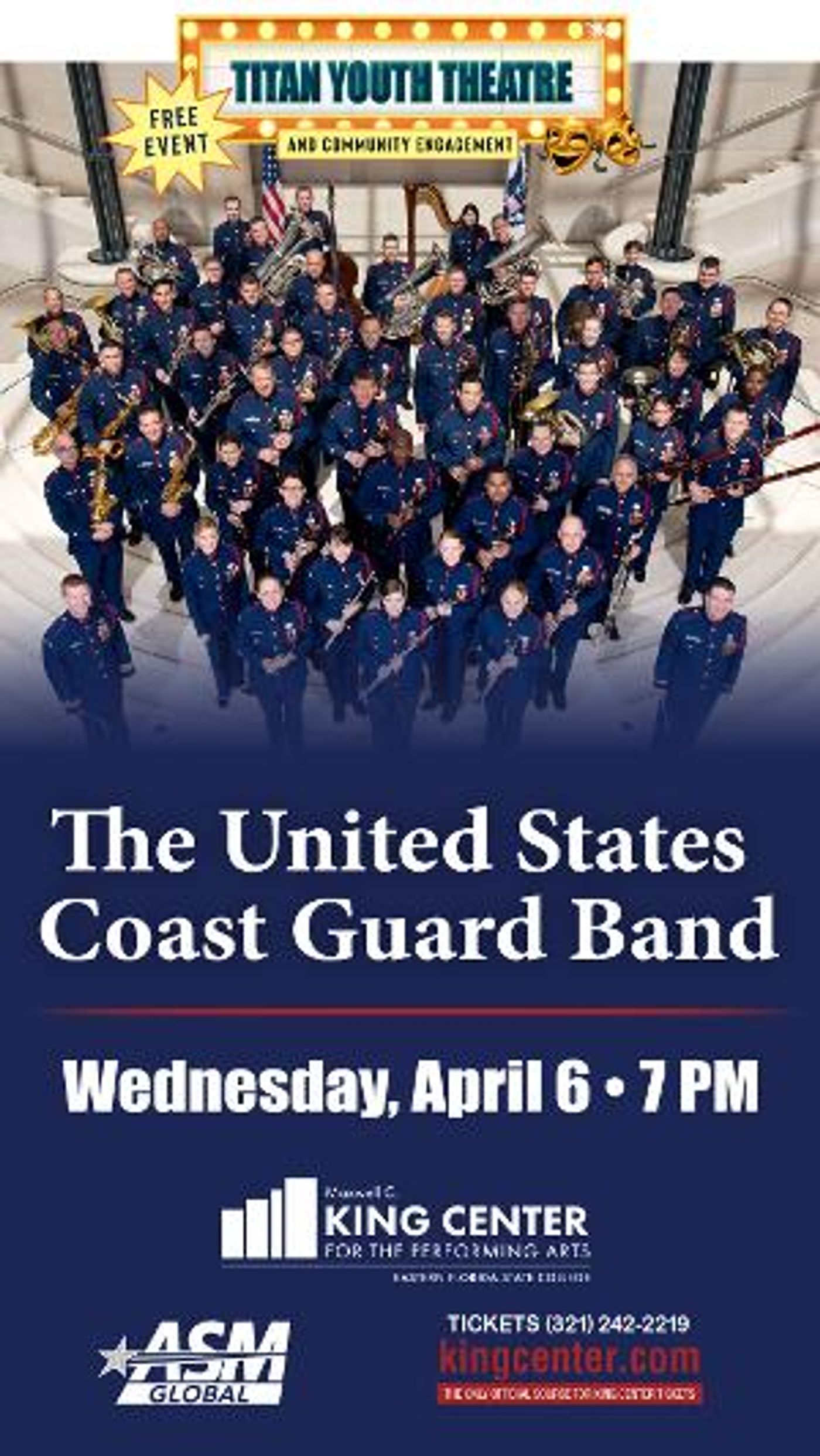 Titan Youth Theatre Presents The U.S. Coast Guard Band in April  Image