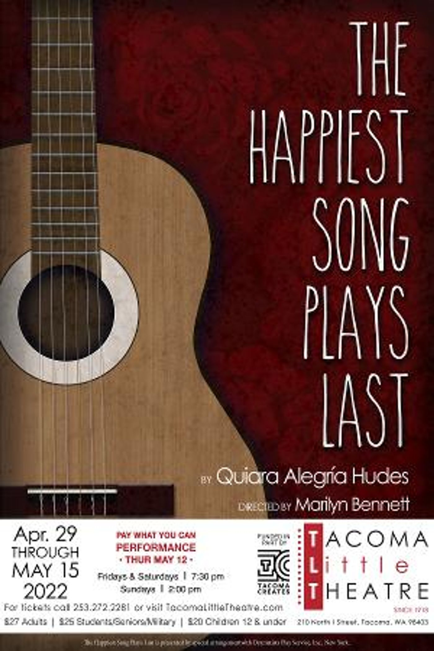 THE HAPPIEST SONG PLAYS LAST Announced At Tacoma Little Theatre  Image