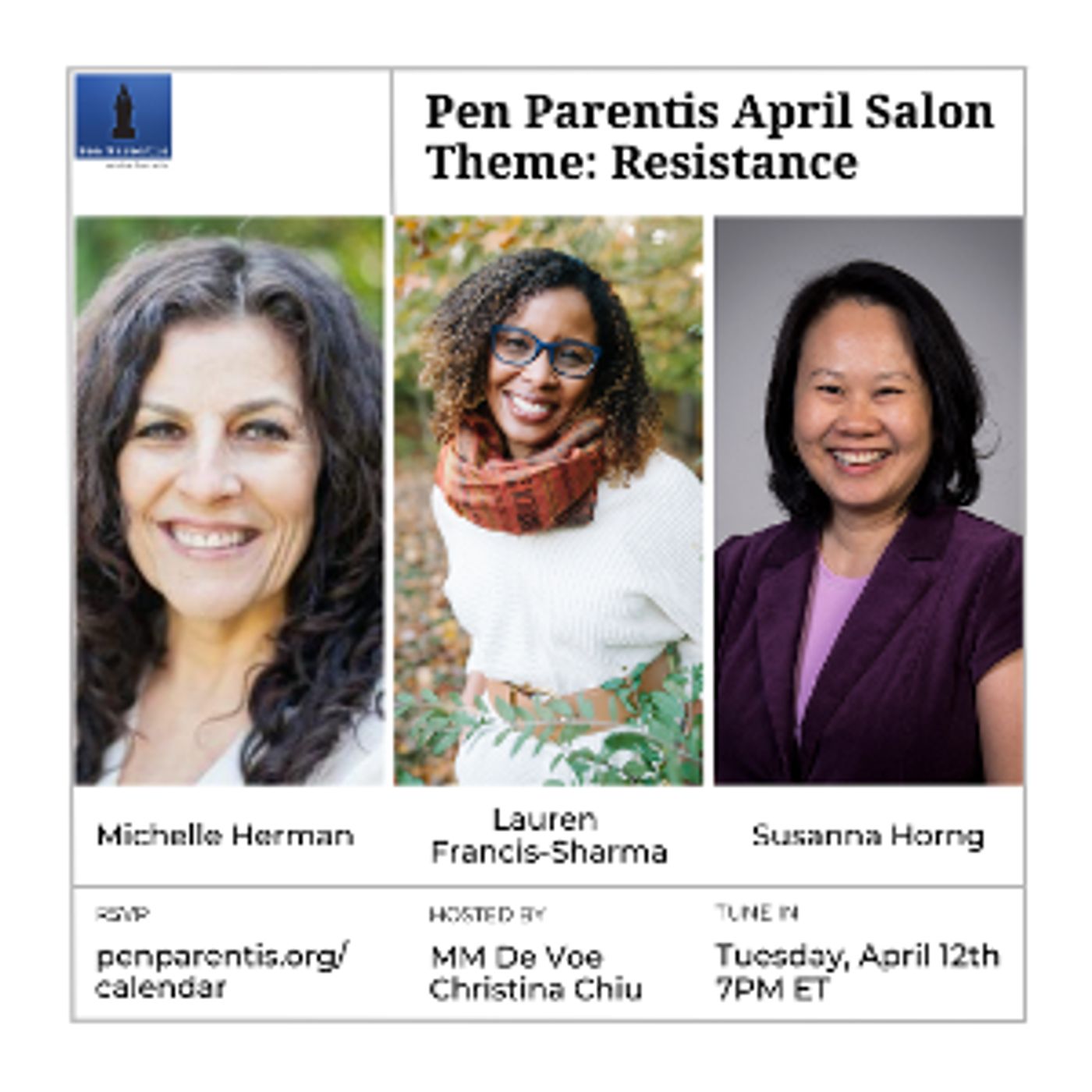 RESISTANCE April's Free Pen Parentis Literary Livecast Announced  Image