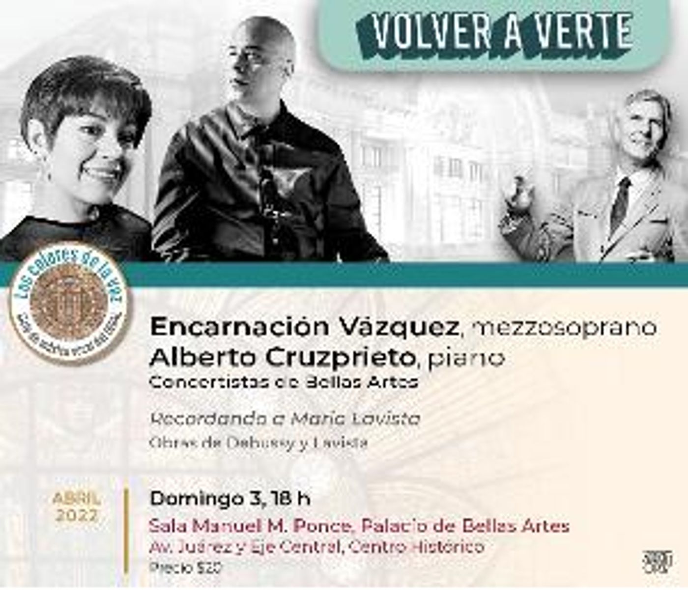 Encarnación Vázquez Y Alberto Cruzprieto Rendirán Homenaje Al Compositor Mario Lavista Dentro Del Ciclo Los Colores De La Voz  Image