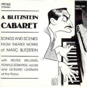 Blitzstein Cabaret Album Cover Art - Williams/Edwards/Lehrman