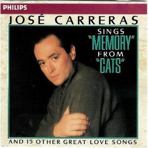 Jose Carreras Sings Memory From Cats and 15 Other Great Love Songs Album Cover Art