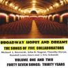 Broadway Hopes and Dreams: Volume One and Two Album Cover Art