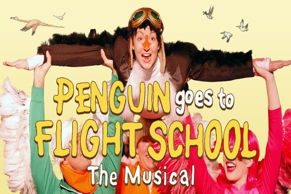 Penguin Goes to Flight School