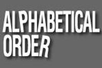 Alphabetical Order