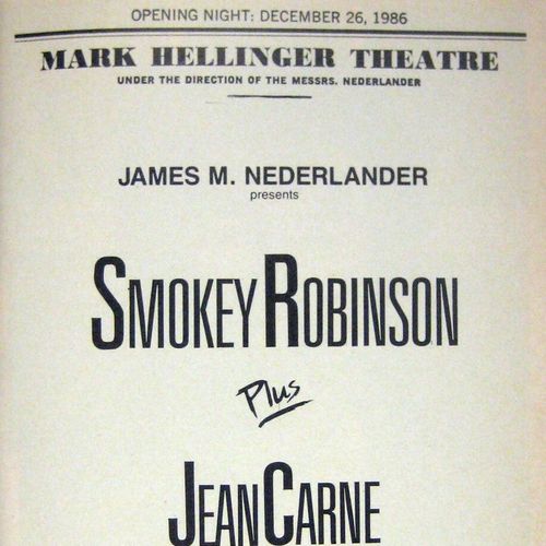 Smokey Robinson Plus Jean Carne