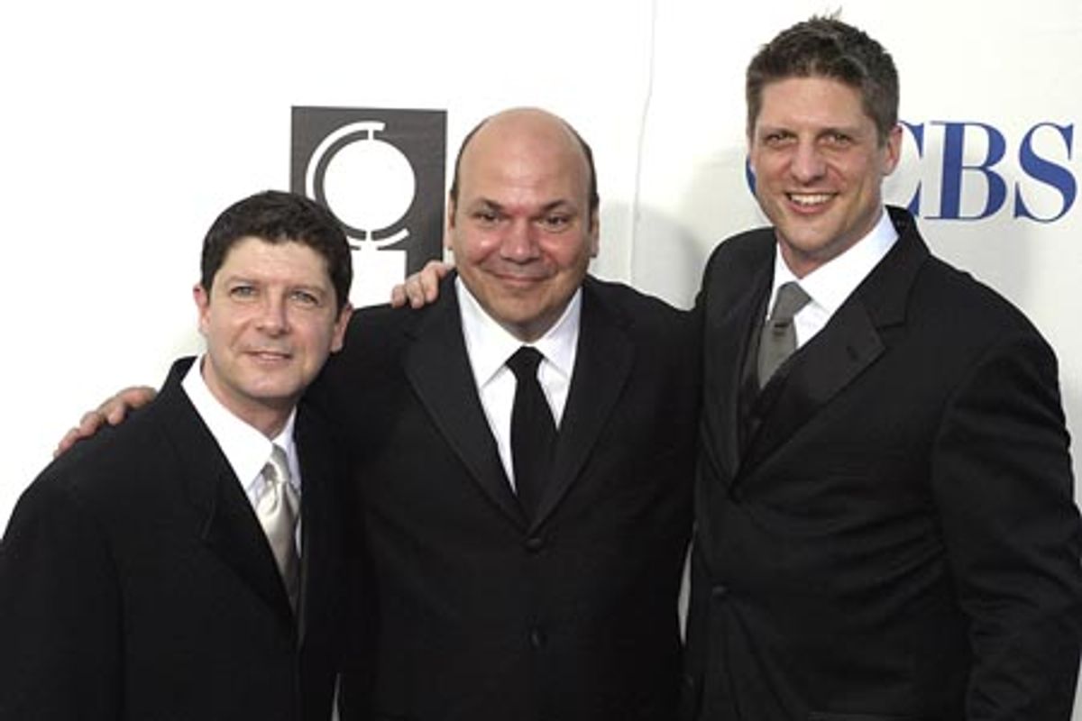 Spamalot trio - Michael McGrath, Casey Nicholaw and Chris Sieber at 