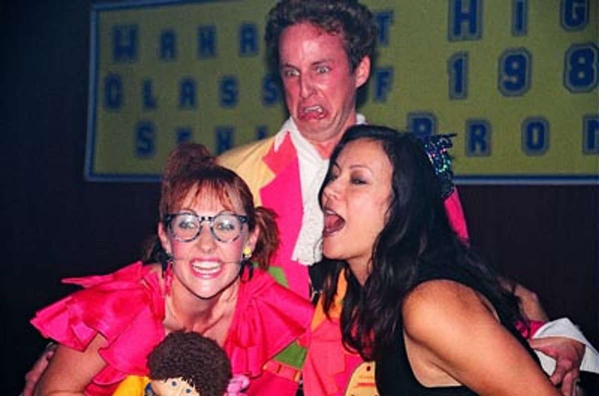 Kathy Searle (Class Spaz Kerry Kowalski), Stephen Guarino (Drama Queen Dickie Harrington) and Jennifer Tilly at 