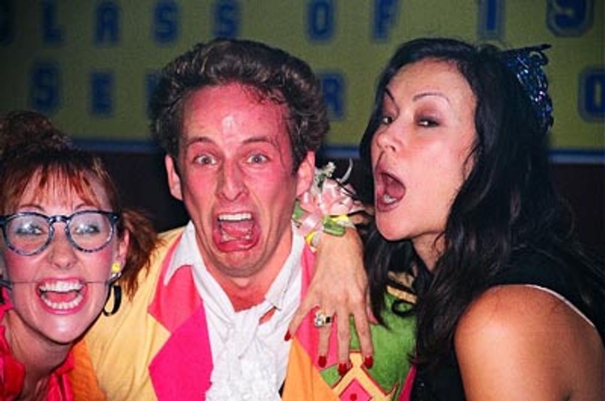 Kathy Searle (Class Spaz Kerry Kowalski), Stephen Guarino (Drama Queen Dickie Harrington) and Jennifer Tilly at 