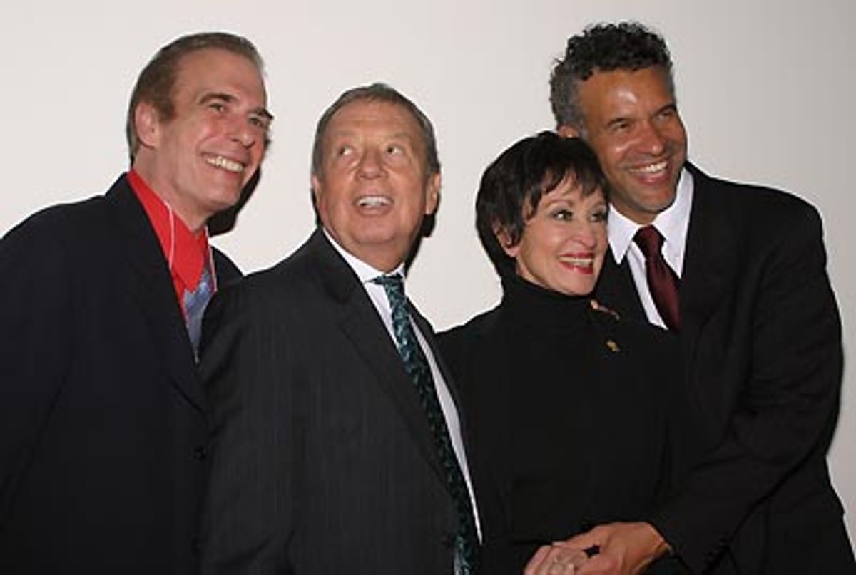 Executive-Producer David Michaels, with Cy Coleman, Chita Rivera, and Brian Stokes Mitchell at 