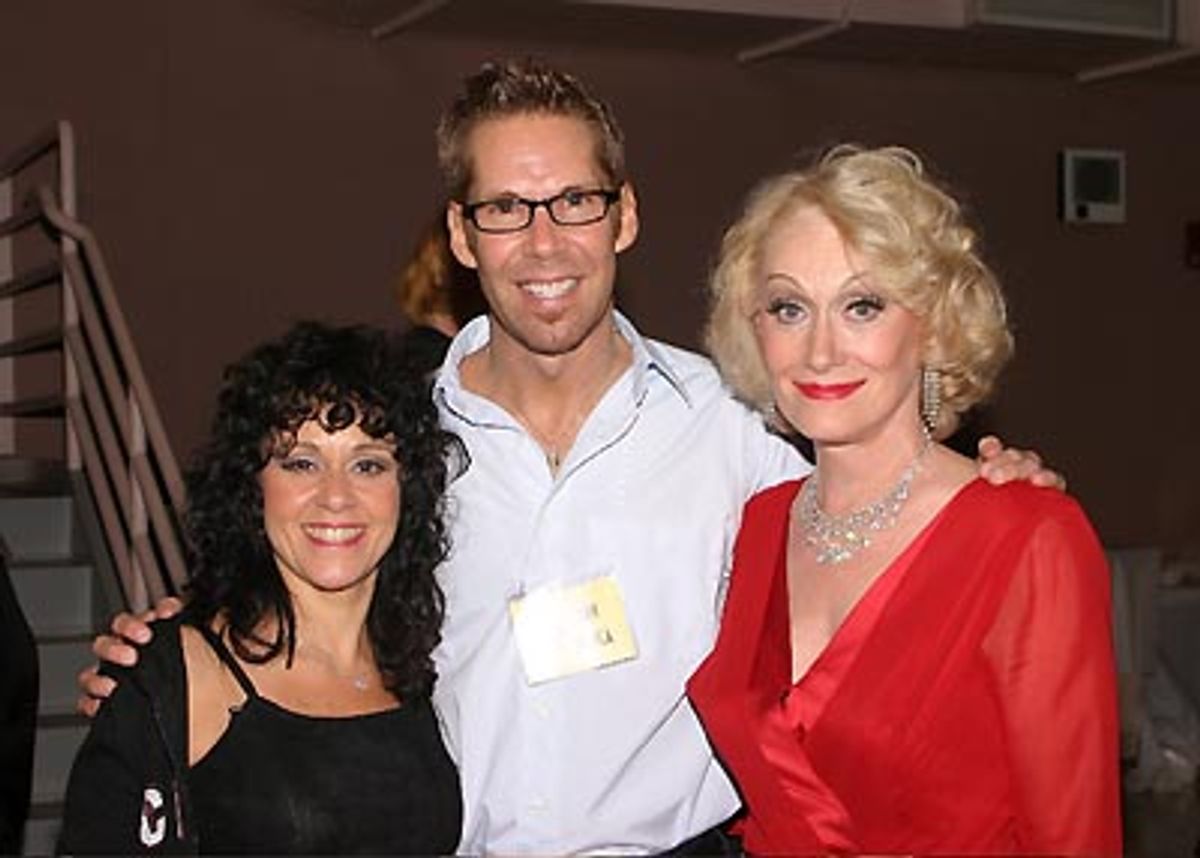 Lisa Mordente and Jane A. Johnston pose with choreographer Dan Mojica at 