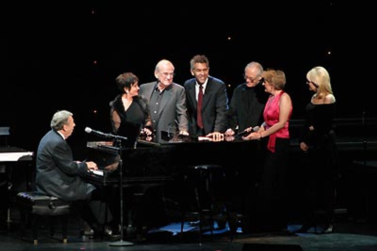 â€œHereâ€™s To Usâ€, Cy Coleman, Chita Rivera, Larry Gelbart, Brian Stokes Mitchell, Alan Bergman, Liz Callaway, and Ilene Graff at 