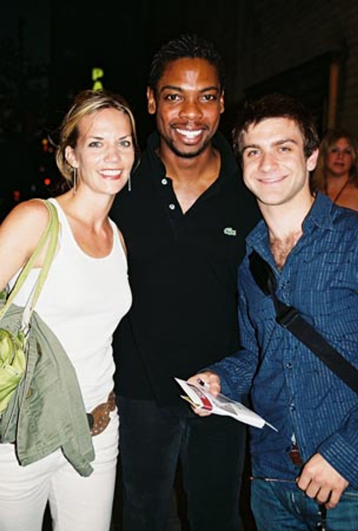 Jen Foote (Dirty Rotten Scoundrels), Michael Benjamin Washington (La Cage aux Folles) and Harris Doran at 