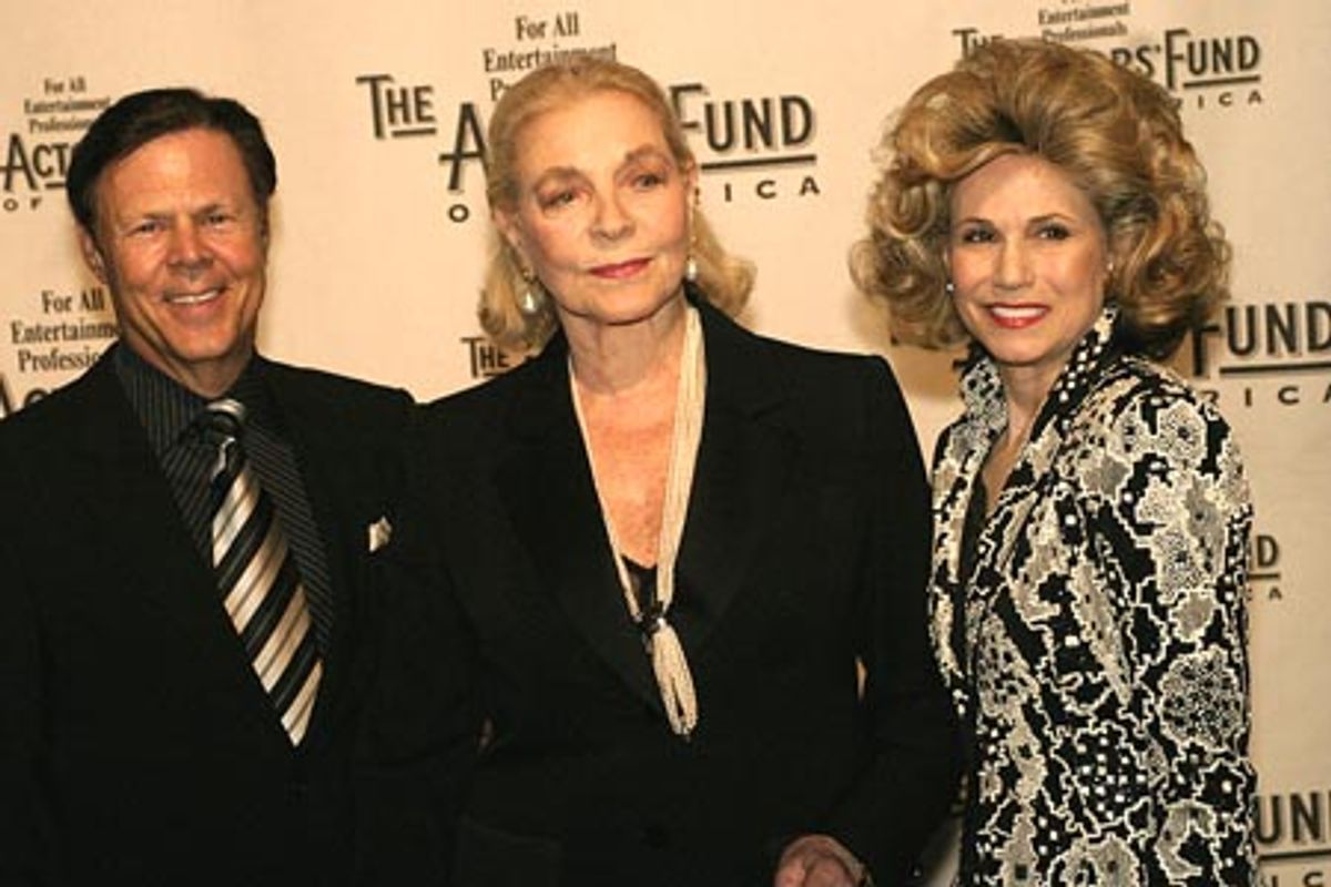 Dean Stolber, Lauren Bacall, and Darcie Denkert  at 
