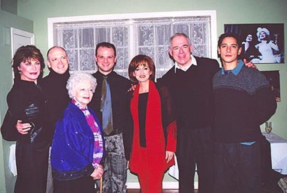 The entire cast with writer Chales Busch & director Carl Andress  at 