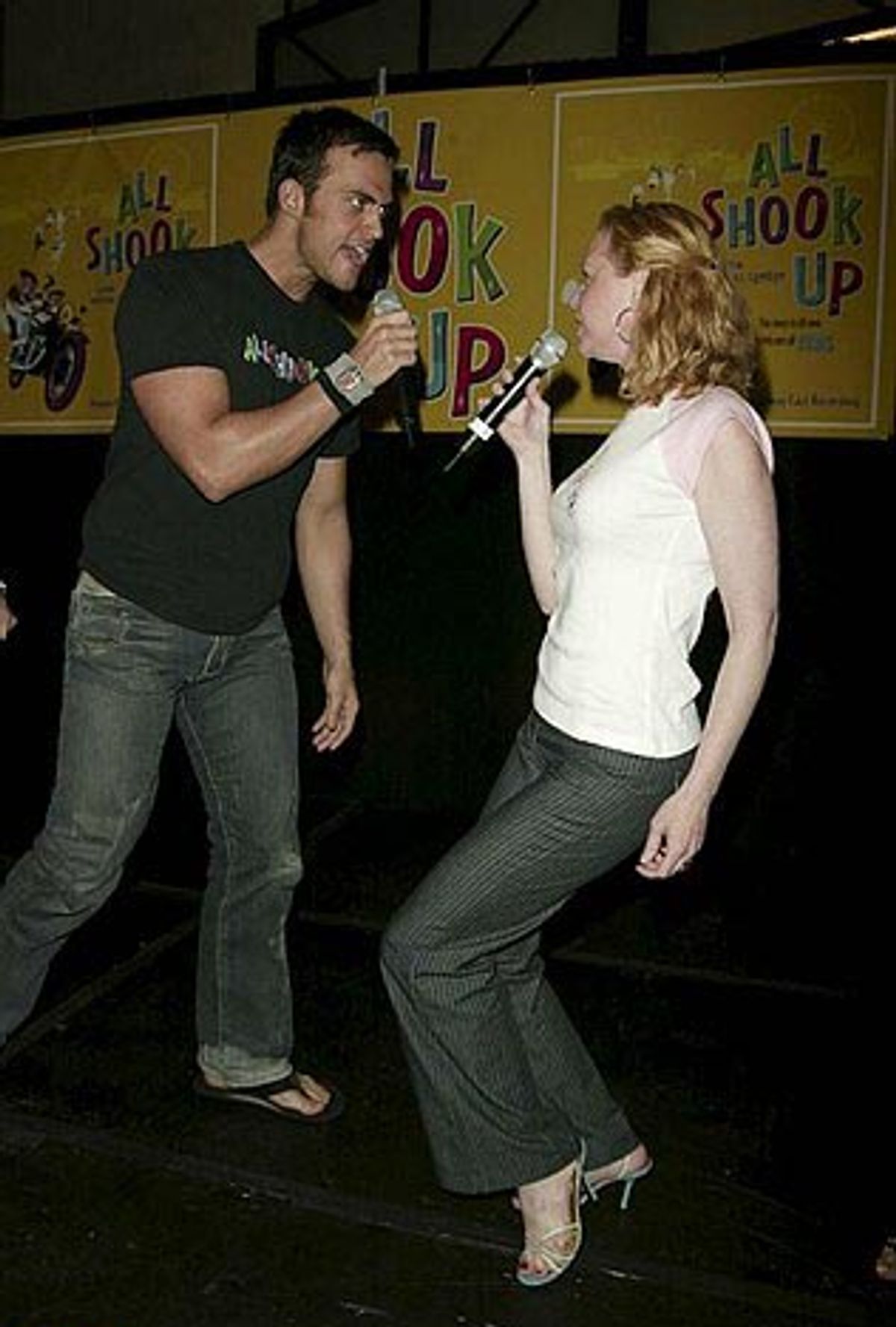 Cheyenne Jackson and Leah Hocking  at 