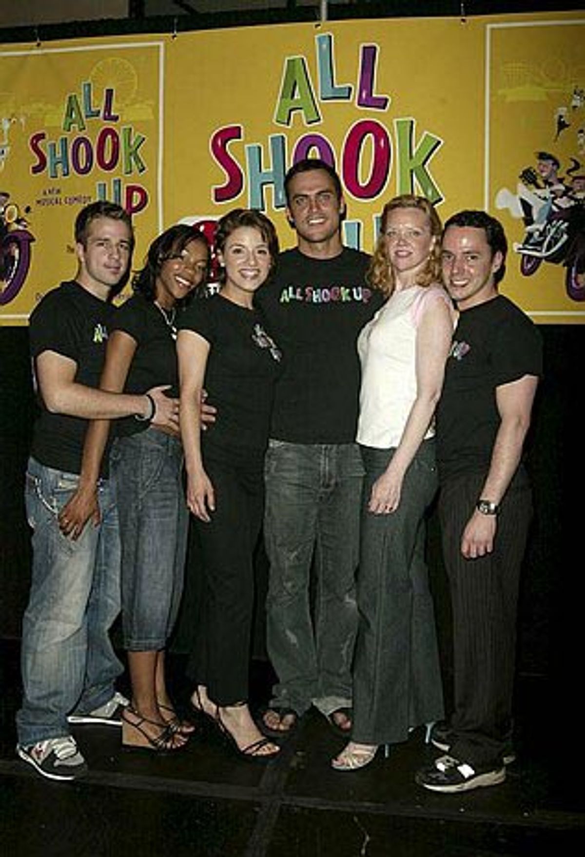 Curtis Holbrook, Nikki M James, Jenn Gambatese, Cheyenne Jackson, Leah Hocking and Mark Price  at 