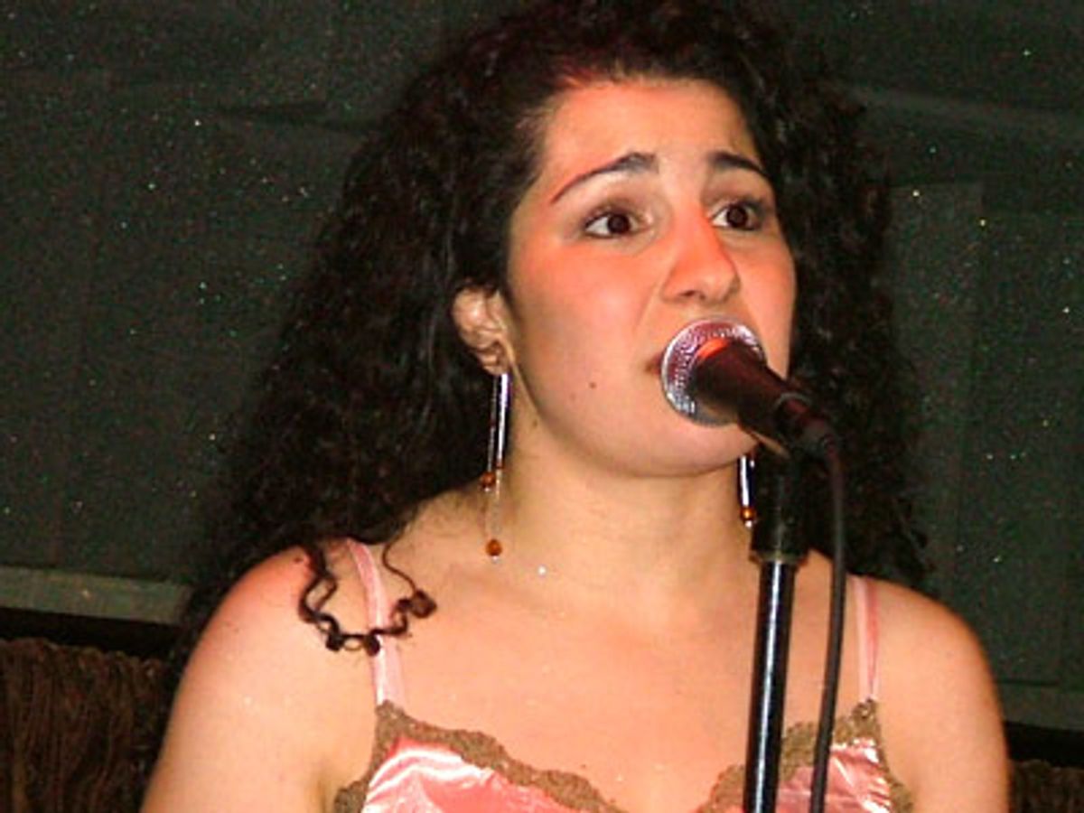 Julie Garnye begins a duet of 'Could We Start Again Please' from
Jesus Christ Superstar at 