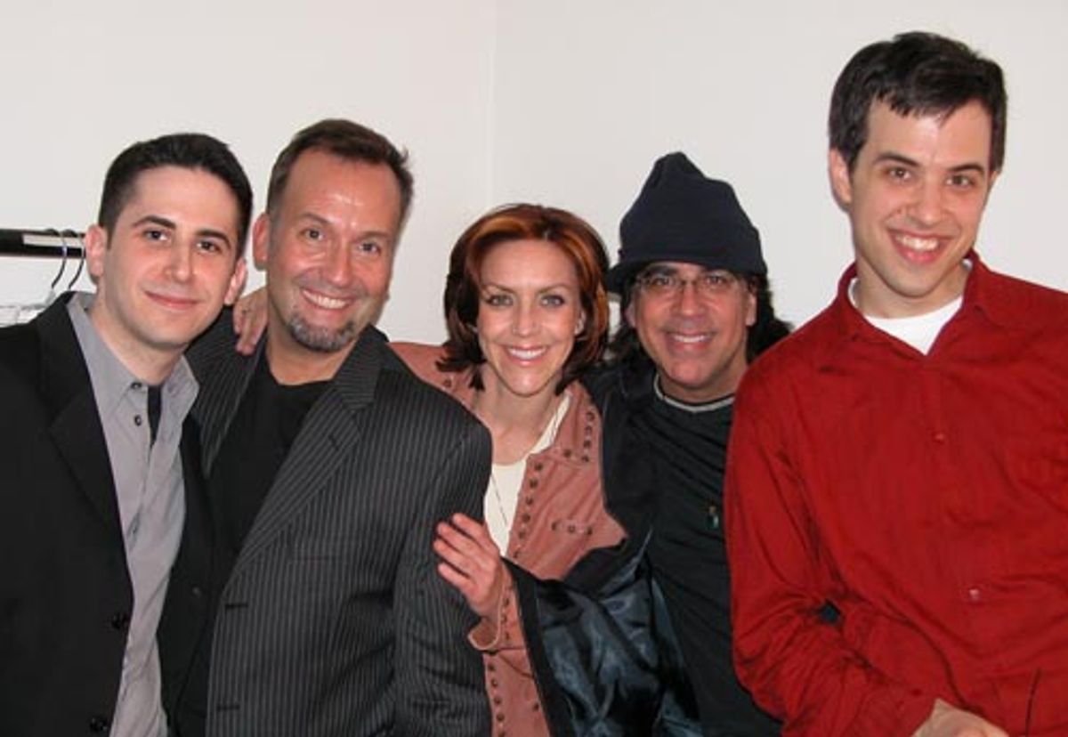 Producer Rob Diamond, Frank, Andrea, Richard and Ben  at 