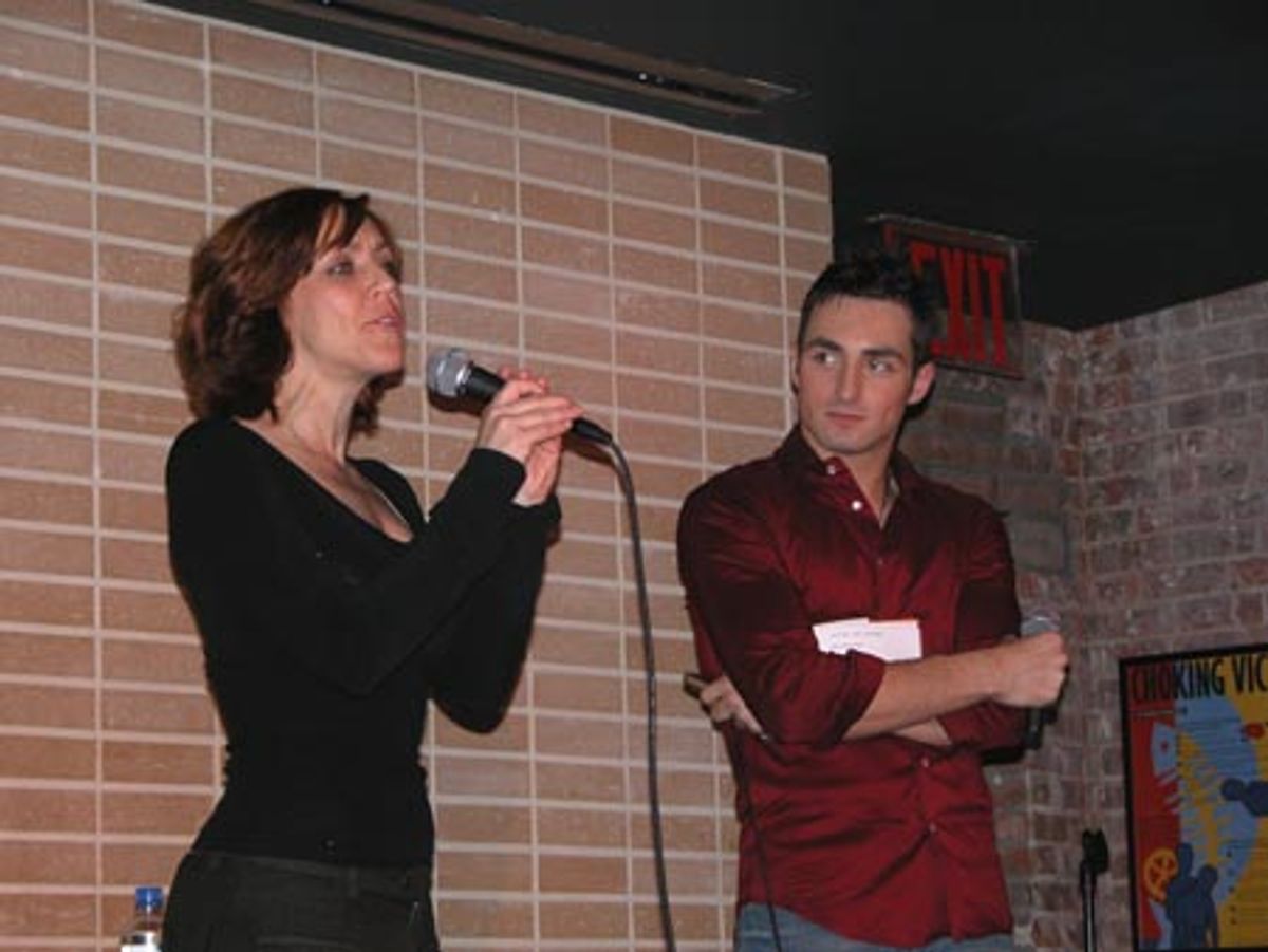 Andrea closed the show with her signature tune, 'Tomorrow' as Scott looks on... at 