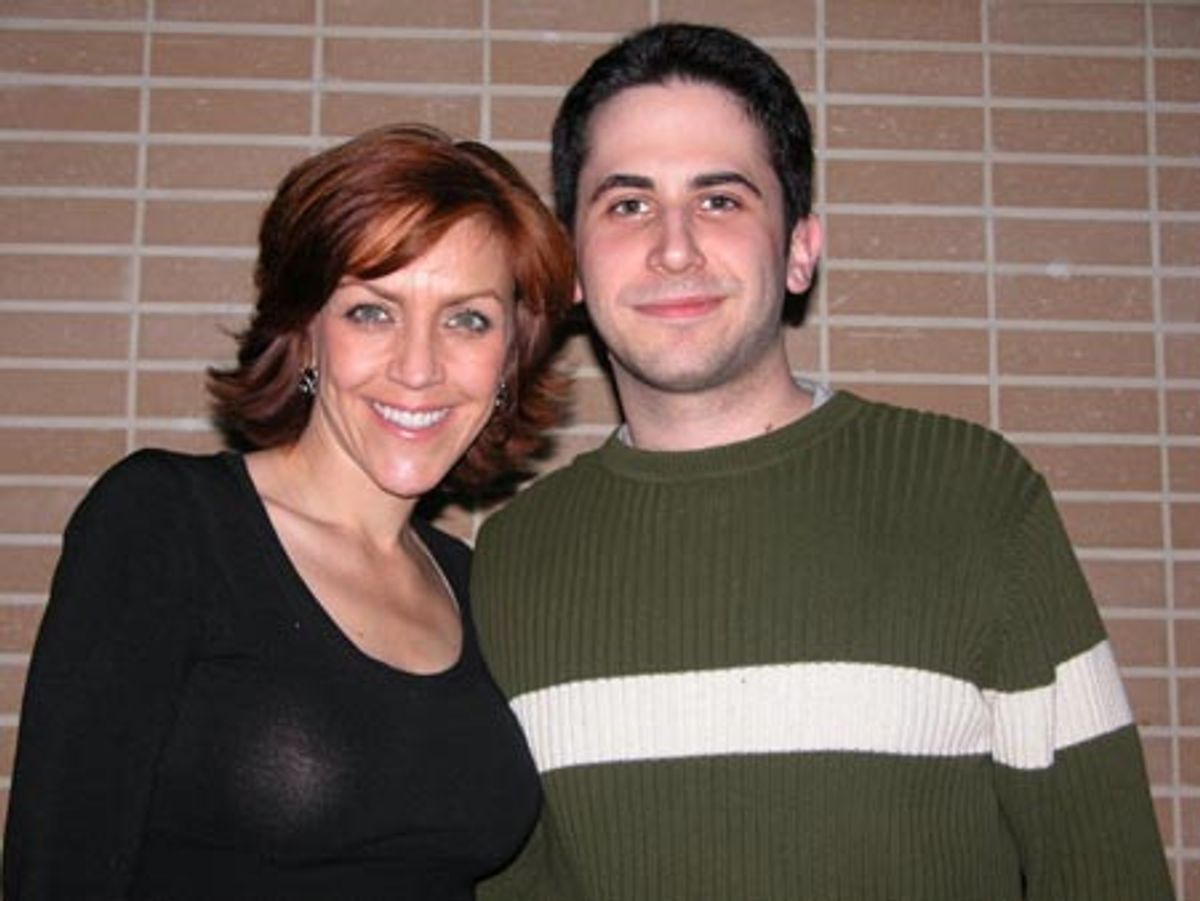 Andrea with BroadwayWorld.com's Robert Diamond at 