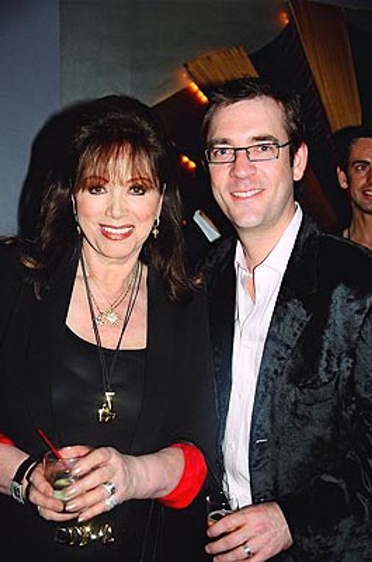 Jackie Collins and Ted Allen at 