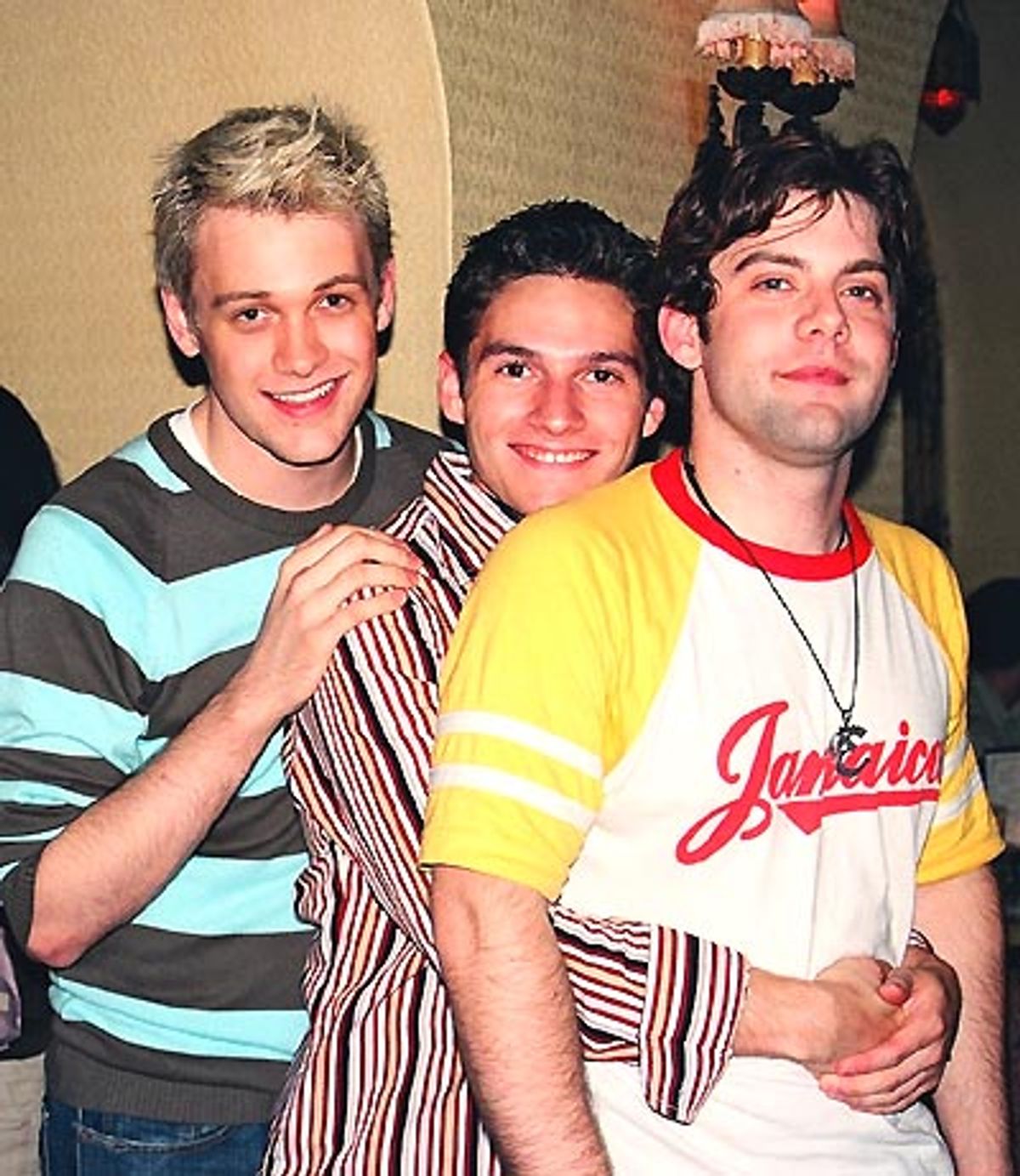 Michael with Bare, and Bare concert musical director Jesse Vargas and Damon at 