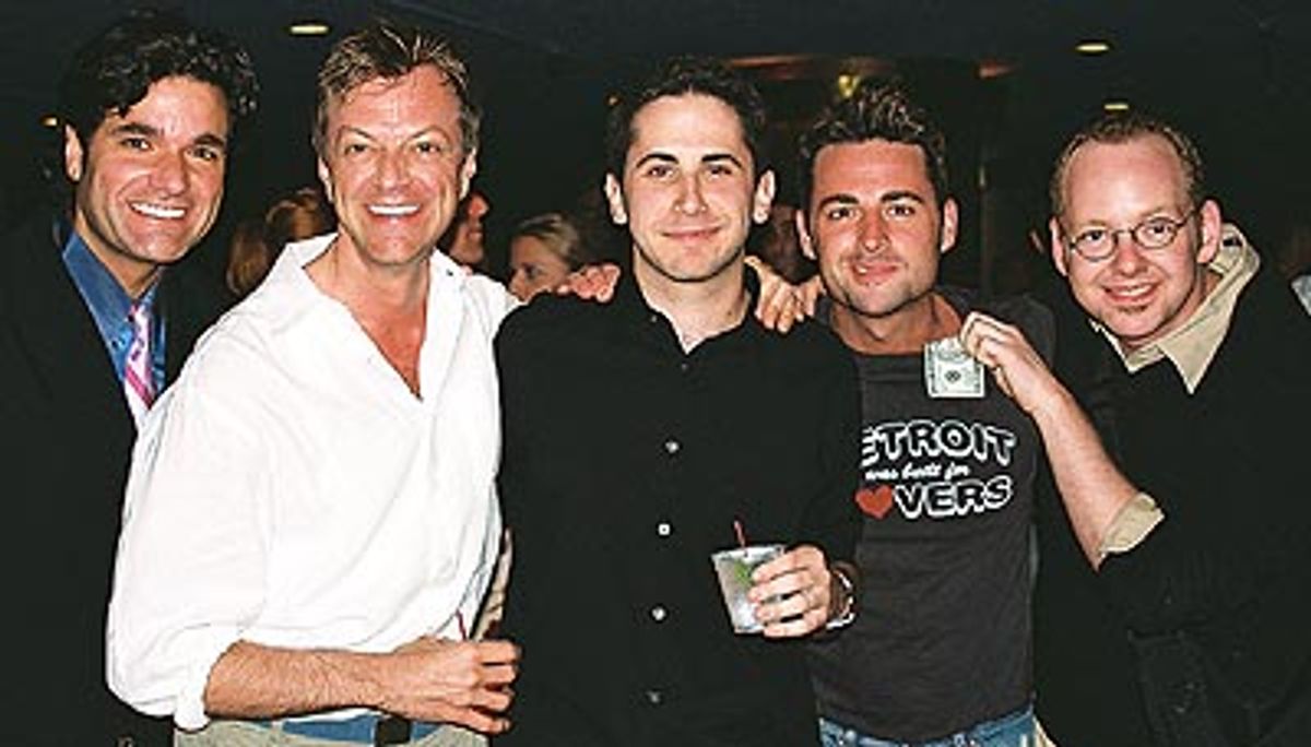 Dale Badway, Jim Caruso, Rob Diamond, Max von Essen and Jamie McGonnigal who supported Broadway Bares --- without baring a thing! at 