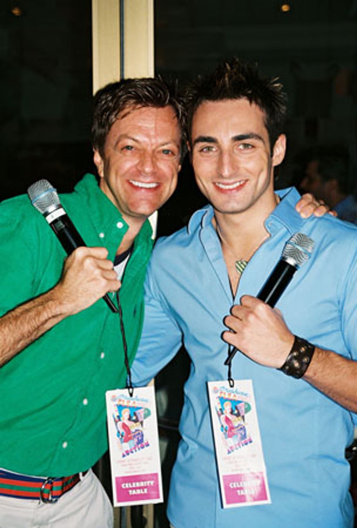 Co-Hosts for the Celebrity Signing Table, Jim Caruso and Scott Nevins  at 