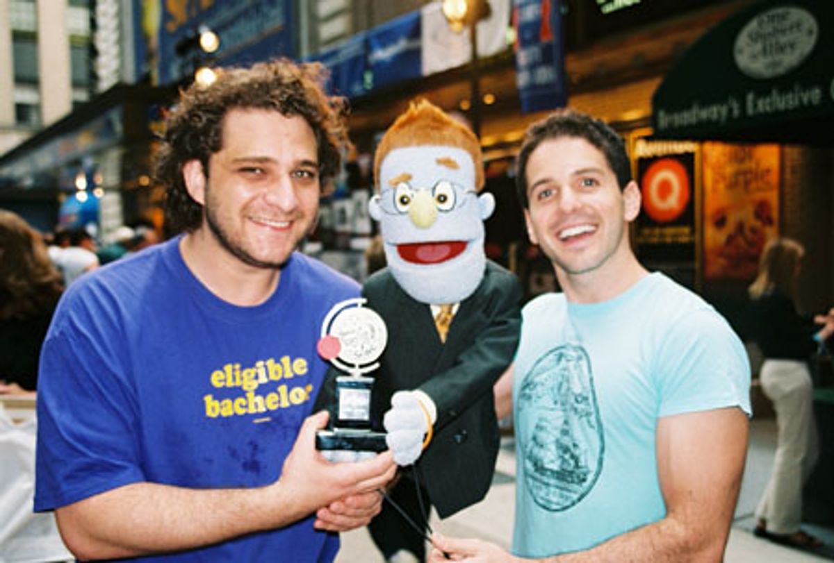 Avenue Q's Jeff Marx, Rod and Howie Michael Smith auctioning off one of their TONY Awards for a great cause! at 