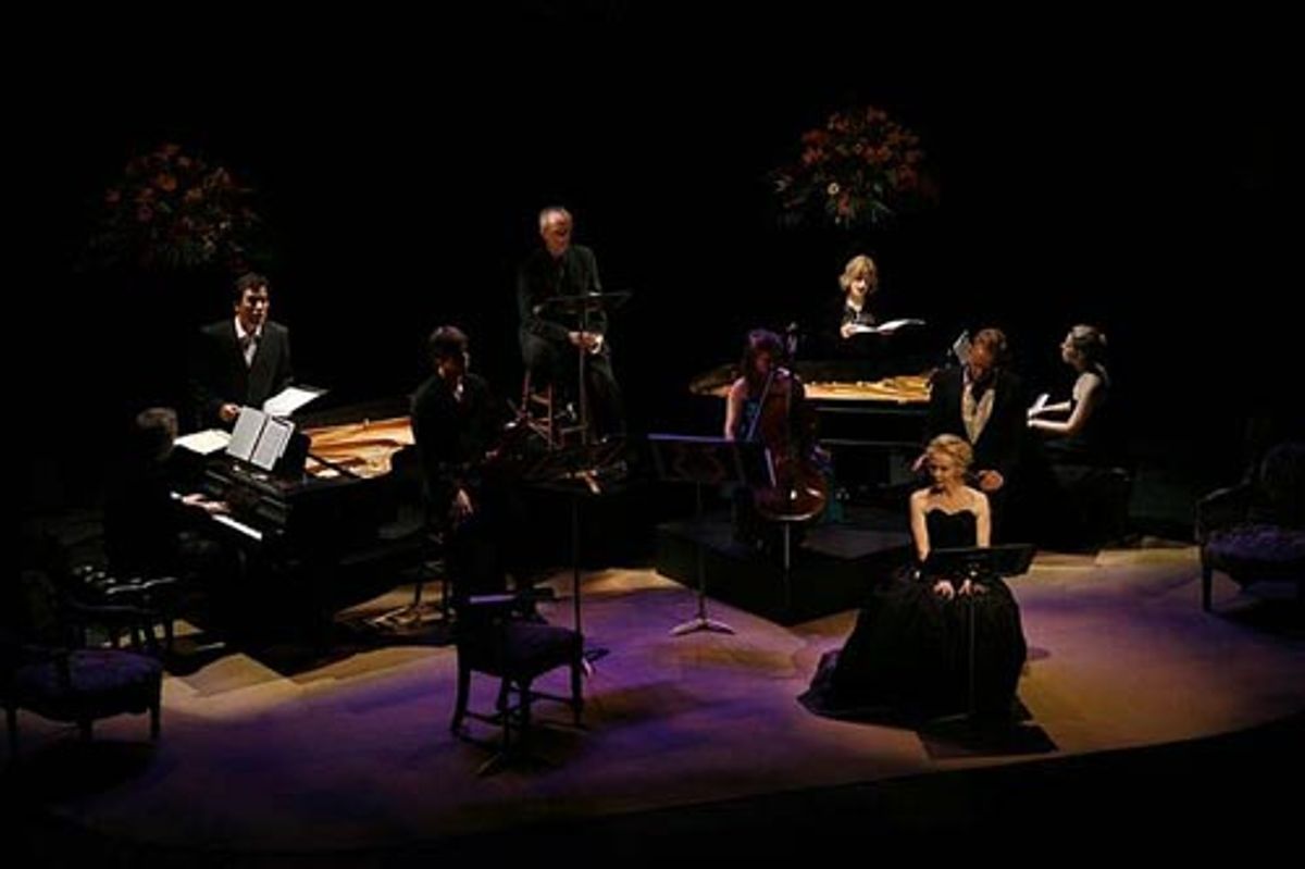 Thomas Meglioranza (Baritone), Jeremy Denk (Piano), Joshua Bell (Violin), Alisa Weilerstein (Cello), Natasha Paremski (Piano), Lisa Saffer (Soprano), Trudie Styler (Clara Schumann), Sting (Robert Schumann) and Jonathan Pryce (Narrator)  at 