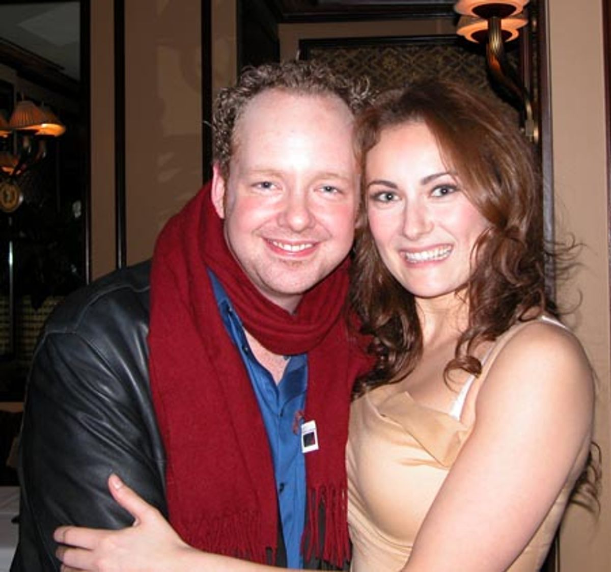 Laura poses with director Jamie McGonnigal at 