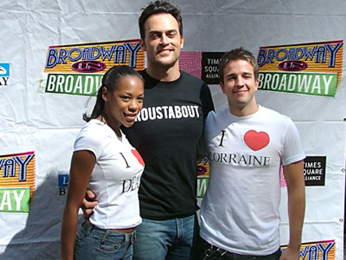 From All Shook Up, Nikki M. James, Cheyenne Jackson and Curtis Holbrook at 