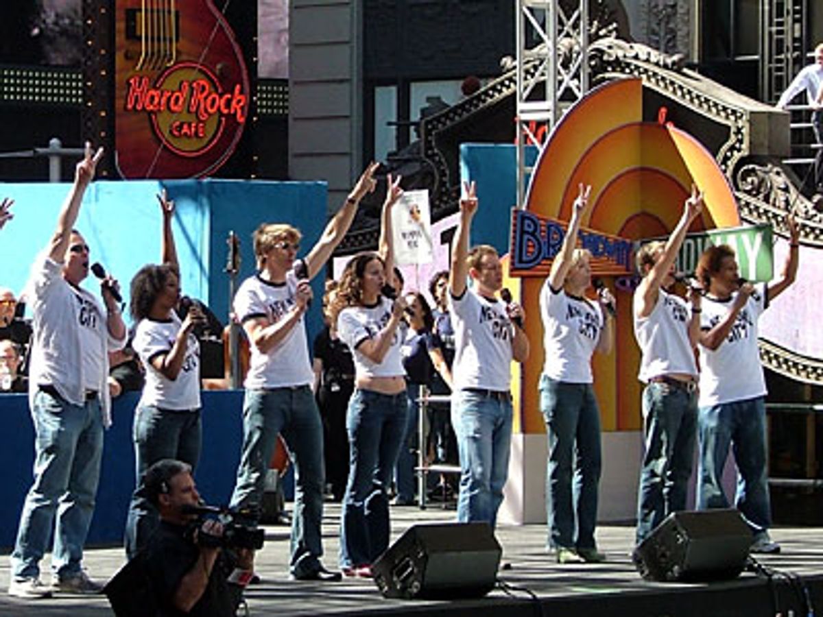 The cast of Lennon closed the show with 'Imagine' at 