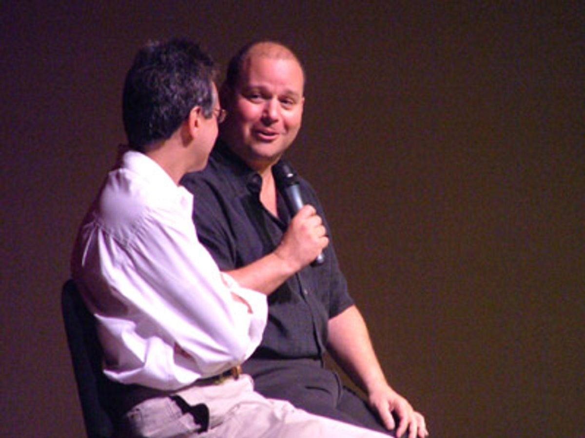 The final segment showcased another musical based on a movie -
'Time After Time'. Authors Jeffrey Saver and Stephen Cole
set the songs up for the audience  at 