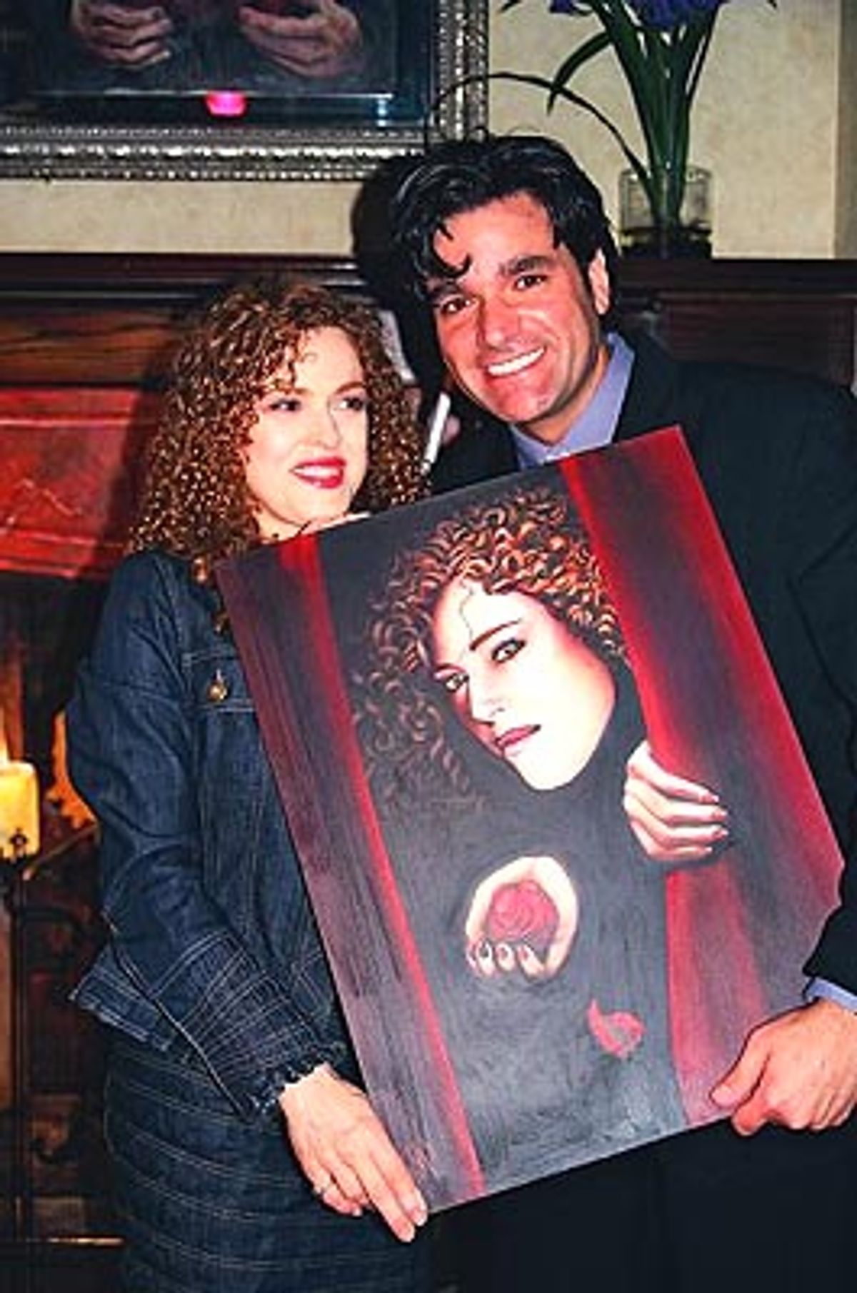 Dale Badway presents the painting to the incomparable star!  at 