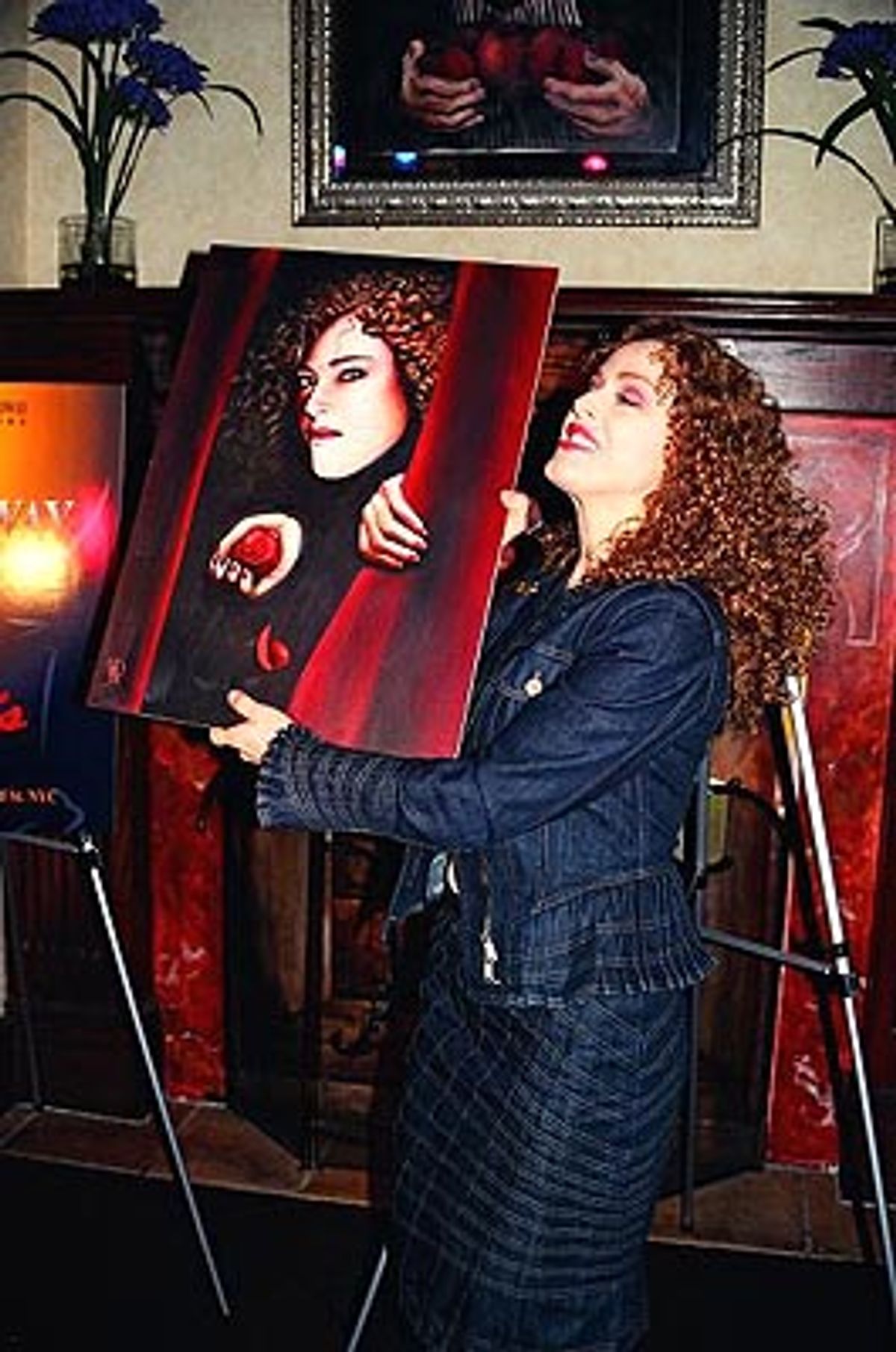 Holding up the painting for those in the back...  at 