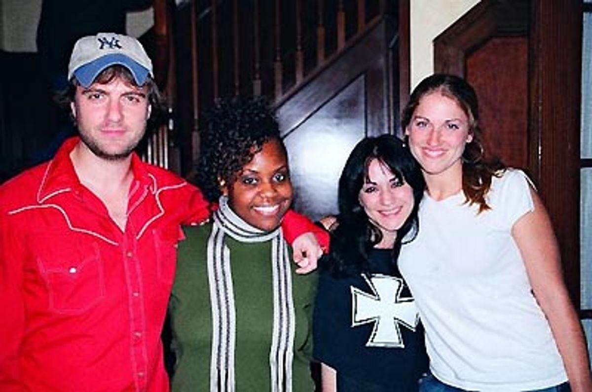 Manoel Felciano (Vocalist/u/s Taylor), Haneefah Wood (Vocalist/u/s Paradice), Caren Lyn Manuel (Vocalist/u/s Brooklyn) and Julie Reiber (Swing/Dance Captain/u/s Brooklyn, Faith at 