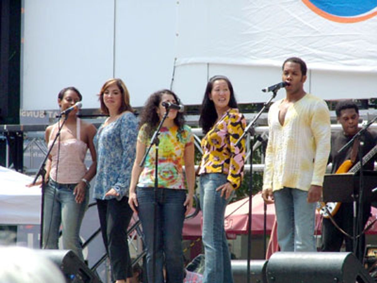 Members of the upcoming HAIR benefit concert led by Darius DeHaas at 