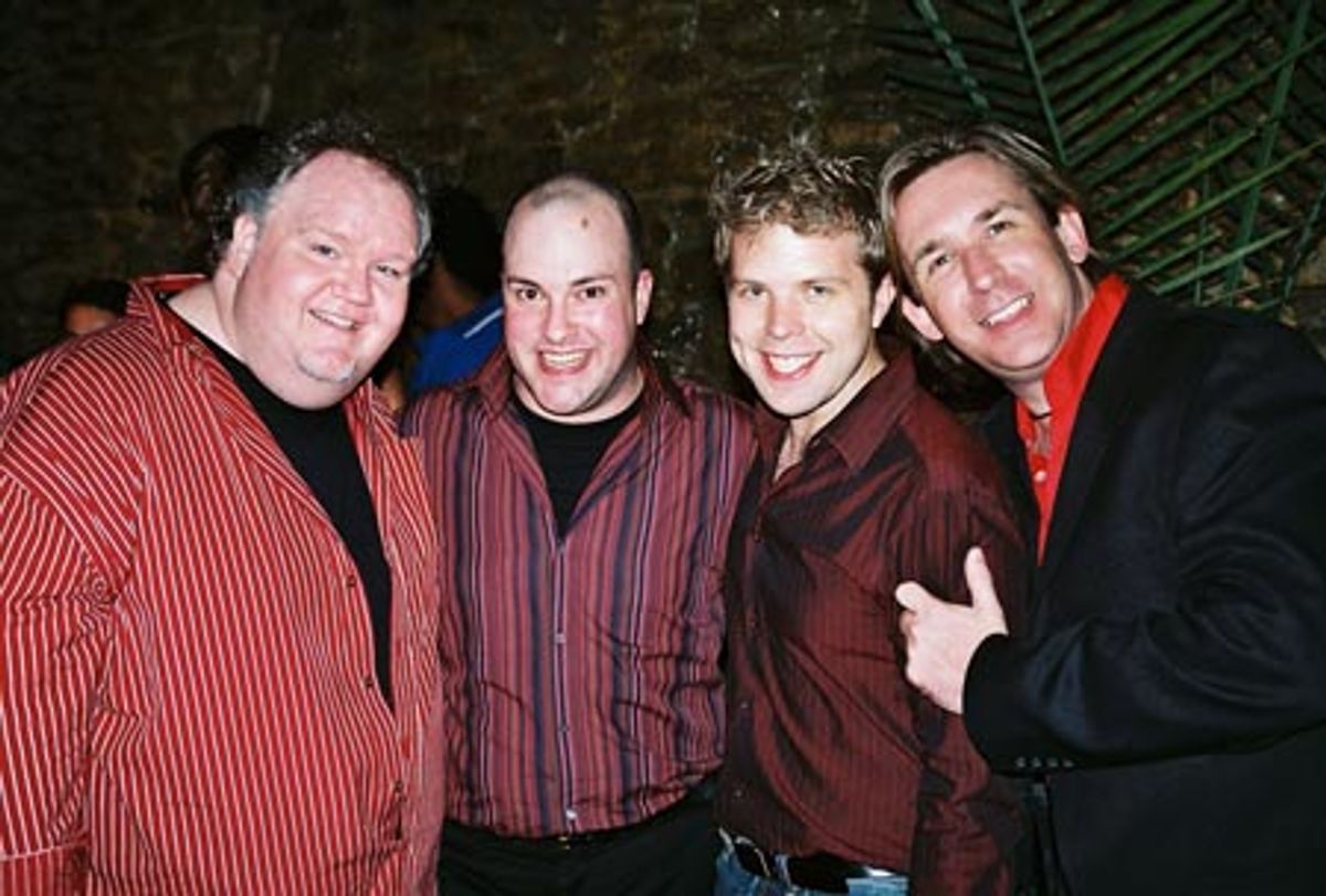 Lennie Watts, Peter Gonyo, Brandon Cutrell, Steven Ray Watkins (performed 'It's the Hard-Knock Life' along with Bobby Belfry who was unable to attend the party)  at 