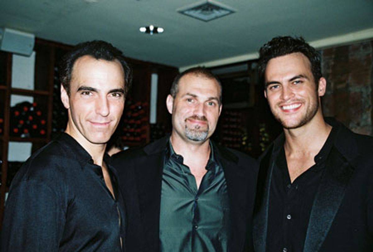 William Michals, Marc Kudisch and Cheyenne Jackson  at 