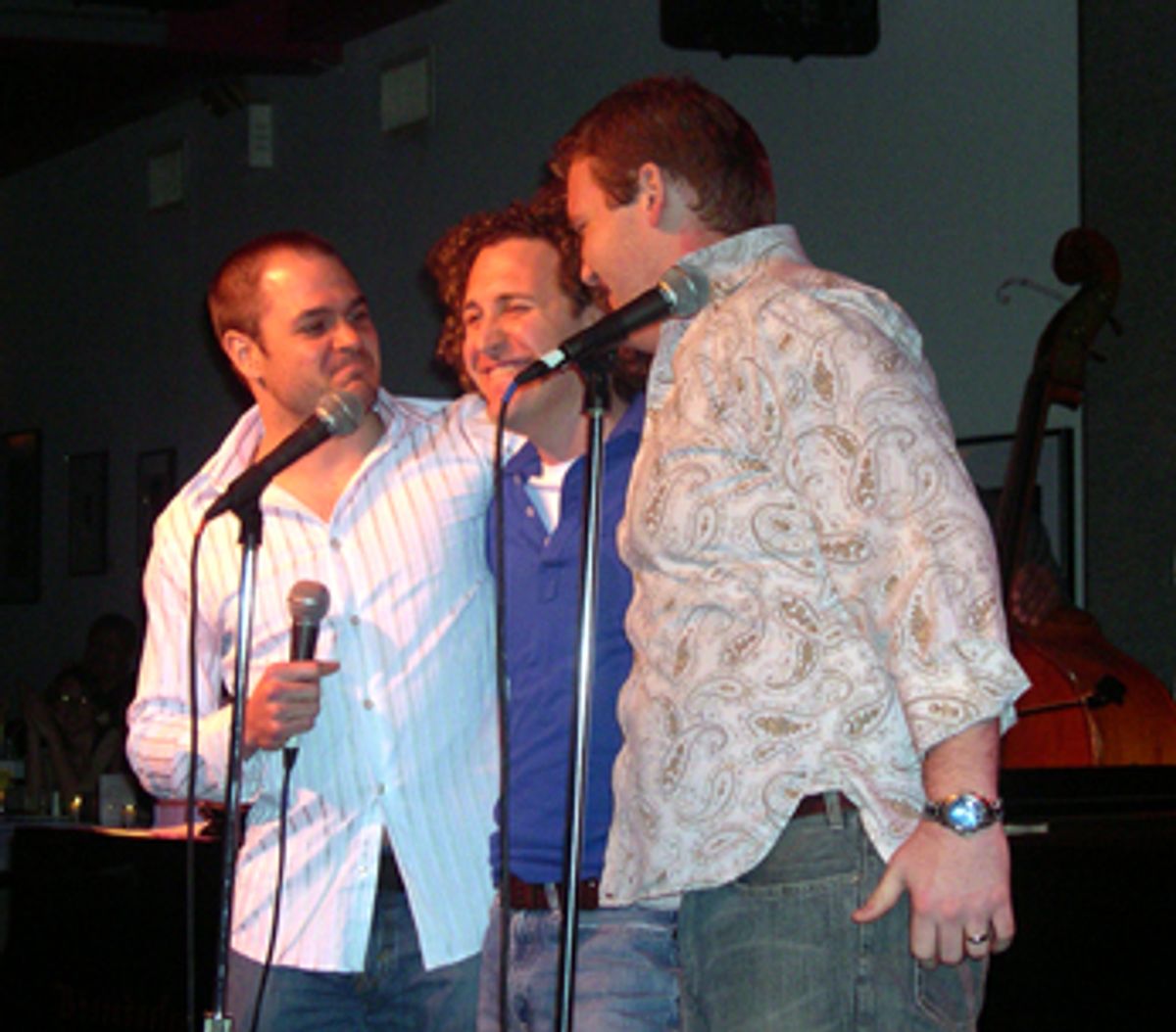 Full Monty Cast (Scott Windham, Mitchell Jarvis, Darron Cardosa) - photo by David Goldman  at 